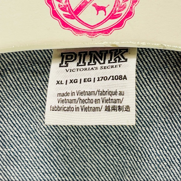 💗 VS PINK 💗 Denim Jean Jacket X Large - Picture 7 of 9